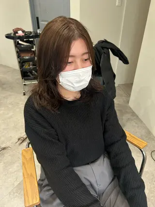 ミディアム カラー ヘアアレンジ ボブ /ニュアンス/ satomi🧸💖のヘアスタイル