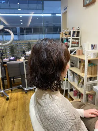 ミディアム C-LOOP UNITED ATELIER所属・似合わせカット /ニュアンスパーマのヘアスタイル