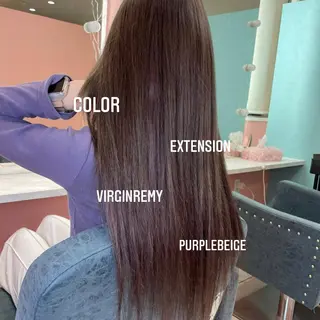 ロング カラー エクステ🩵ブリーチ 韓国ヘア🩵KAEのヘアスタイル