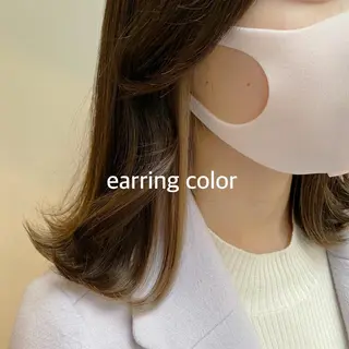 セミロング 暖色カラー推し/ トヤエリコのヘアスタイル