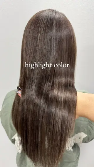 セミロング カラー ✴︎ヒラガカナ✴︎ ECLAT HAIRのヘアスタイル