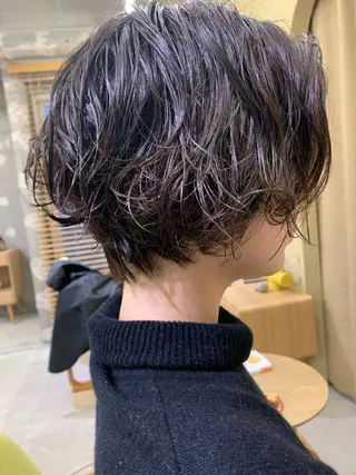 ショート カラー パーマ tension 【テンション】のヘアスタイル