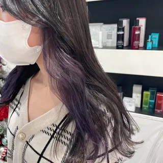 ロング カラー パーマ ヘアアレンジ メンズ キッズ ネイル マツエク・マツパ アイブロウ mona/ ストレートスタイル✨のヘアスタイル