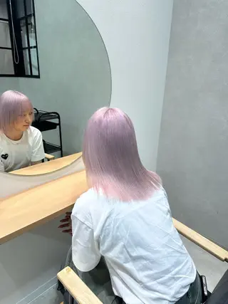 ミディアム カラー regalo 森重ユウのヘアスタイル