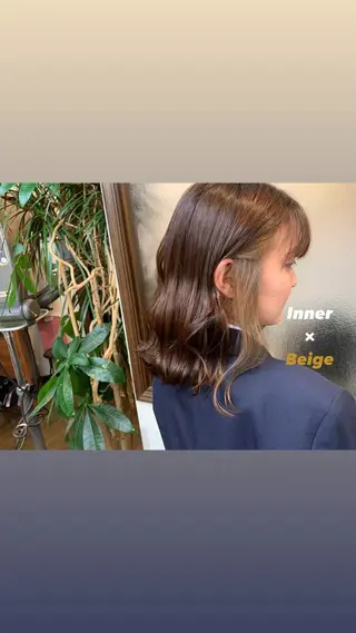 セミロング カラー 大人女性ぼかし メンズ強化🦙平作のヘアスタイル