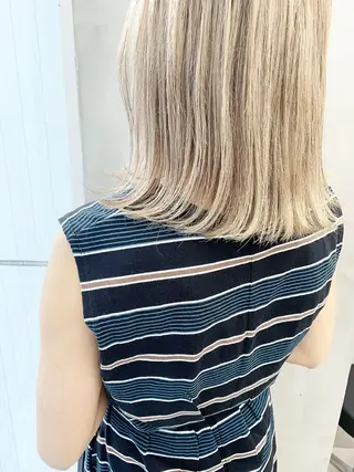 ミディアム カラー パーマ ヘアアレンジ メンズ ハイトーン/レイヤー 🌸さくらのヘアスタイル