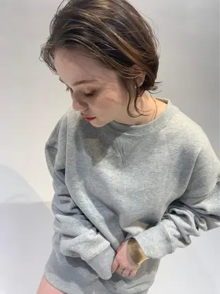 ショート カラー レイヤー/顔周り /AKARIのヘアスタイル