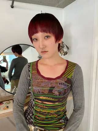 ショート カラー 🌻名古屋🌻 🫧ハイトーン🫧のヘアスタイル