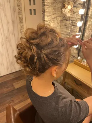 セミロング ヘアアレンジ hair make  Lucciのヘアスタイル