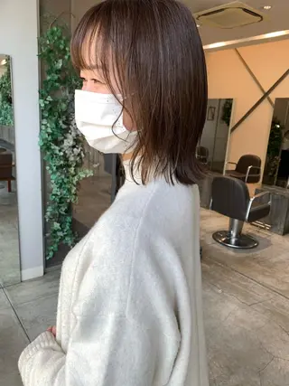 ミディアム 田中 亜沙美のヘアスタイル