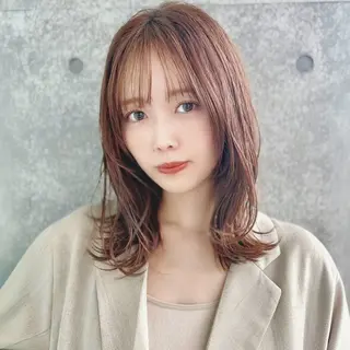 セミロング カラー Eri 🌿透明感カラーのヘアスタイル