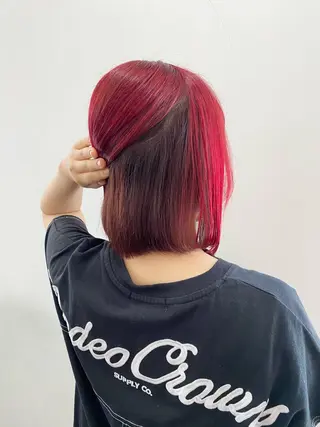 ミディアム カラー Kazaoka Saraのヘアスタイル