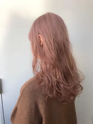 ロング カラー パーマ ☁️縮毛矯正✖️ 透明感☁️りくのヘアスタイル