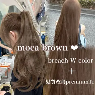 ロング 艶髪ハイトーンカラー 渋谷🎀ririkaのヘアスタイル