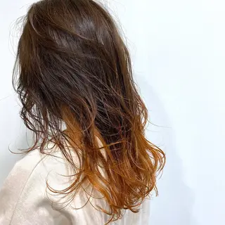 ロング カラー グランジヘア 無造作ヘアHYUGAのヘアスタイル