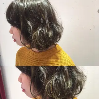 ミディアム パーマ THE DAY所属・AKI HASHIMOTOのヘアスタイル