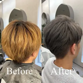 ショート カラー メンズ qumu 横浜所属・透明感カラー/ボブ /ショート🌿神永のヘアスタイル