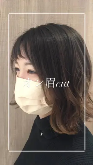 ミディアム カラー 艶質改善/縮毛矯正 ササキナツミのヘアスタイル