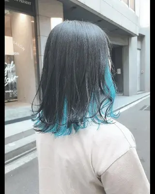 ミディアム カラー 髪質改善ストレート Kantaのヘアスタイル