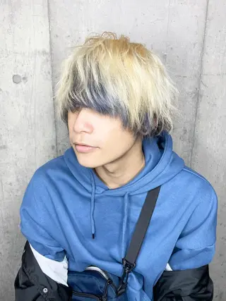 カラー メンズ メンズブリーチカラー /パーマ ごーた立川のヘアスタイル