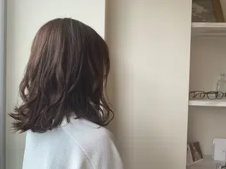ミディアム カラー ボブウルフ／ボブ Satsuki【名駅のヘアスタイル