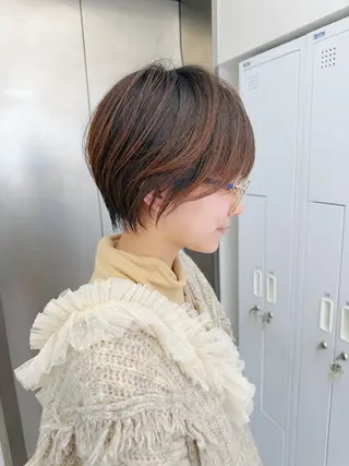 ショート カラー 名古屋/ショート/ ボブ/ヘアアレンジのヘアスタイル