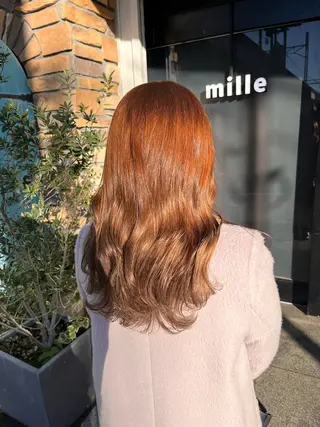 セミロング カラー 透明感カラー/パーマ 🌀アオノのヘアスタイル