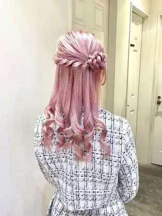 ヘアアレンジ ハイトーンカラー/ 長さだし🐇きょうかのヘアスタイル