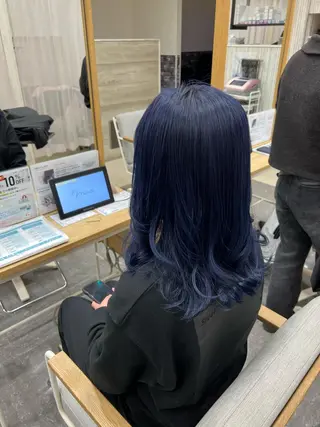 セミロング カラー 太白区白髪ぼかし/ ボブカット/千葉達人のヘアスタイル