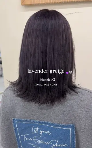 ミディアム カラー ワンホン×髪質改善 つのーか🩶‪🫧のヘアスタイル