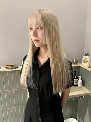 ロング カラー 複雑履歴修正/ ハイトーン職人/拓真のヘアスタイル