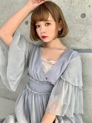 ミディアム カラー ヘアアレンジ 🌼原宿JUICE／ official🌼のヘアスタイル