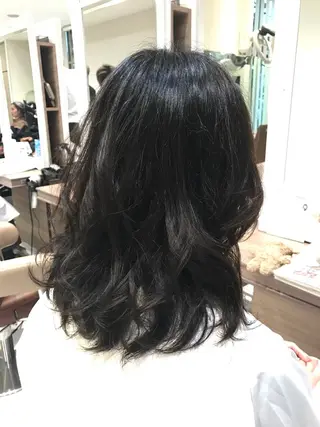 ミディアム カラー 【メンズ縮毛矯正】 田中秀斗のヘアスタイル