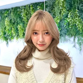 ロング カラー レイヤー/韓国ヘア /顔周り/大久保貴之のヘアスタイル