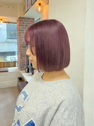 ミディアム カラー エクステ ハイトーン 💭黒崎ハルカのヘアスタイル