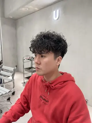 ショート パーマ メンズ soen所属・⚡メンズパーマフ ェードカットTomyのヘアスタイル