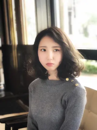 ミディアム 城間 翔太のヘアスタイル