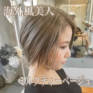 ショート カラー 【髪質再整&黄砂除去 カラー】⚜️ぐっちのヘアスタイル