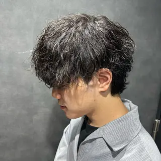 ミディアム パーマ メンズ 🐺森 雄飛/メンズ 韓国ヘアのヘアスタイル