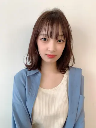 ミディアム カラー なりたいが叶う ながしまじゅんきのヘアスタイル