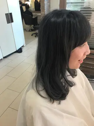 ミディアム セミロング カラー 似合わせ／代表 髪質改善/山田将大のヘアスタイル