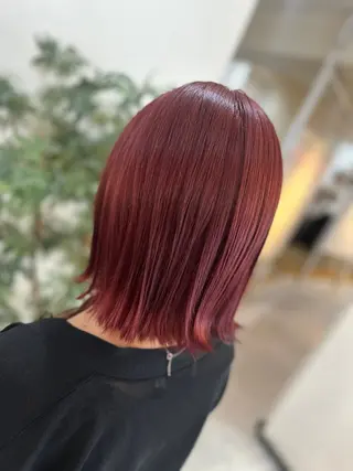 ミディアム カラー 大潮 梨奈のヘアスタイル