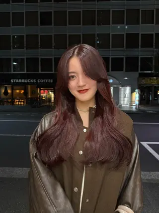 ロング カラー yiye Aoyama所属・暖色カラー/白髪染め yiye＊ちさとのヘアスタイル