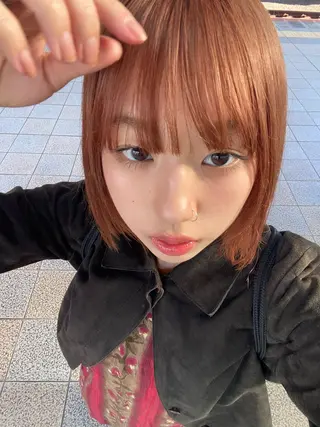 ミディアム カラー YUUKI/ボブ パーマ.ウルフのヘアスタイル