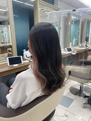 ロング カラー 長妻莉央/縮毛矯正 髪質改善カラーのヘアスタイル