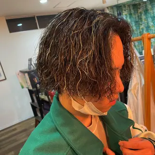 ミディアム カラー パーマ メンズ men's hair salon Rude所属・木村 茜美のヘアスタイル