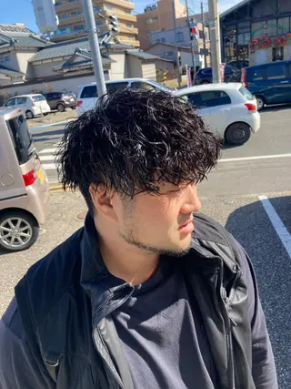 ミディアム パーマ メンズ パーマが得意な【最高 悠斗】のヘアスタイル