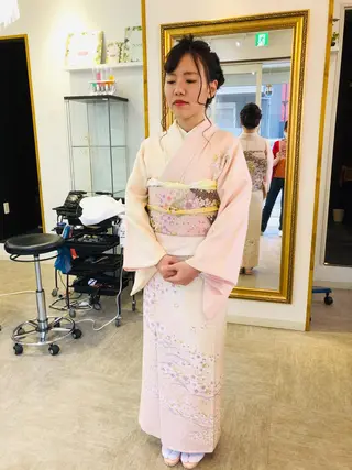 ロング ヘアアレンジ ❤️カラーのアレルギー持ち必見❤️フリーランス美容師UMi所属・色タイプ診断 ❤️Umi❤️のヘアスタイル