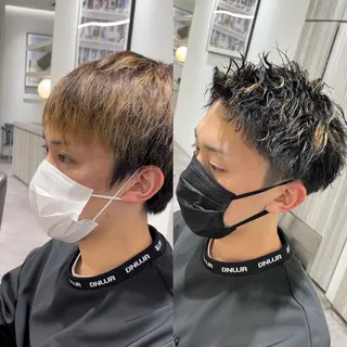 ショート カラー パーマ メンズ Reginavita栄所属・メンズ特化/ 本日空き○/岡本一真のヘアスタイル