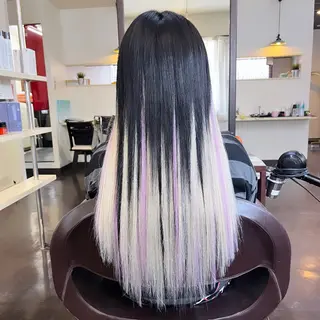 セミロング 編み込みエクステ/ ハイトーン りょすけのヘアスタイル